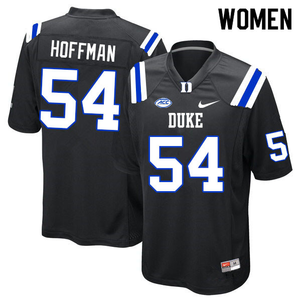 Women #54 Jason Hoffman Duke Blue Devils College Football Jerseys Sale-Black - Click Image to Close